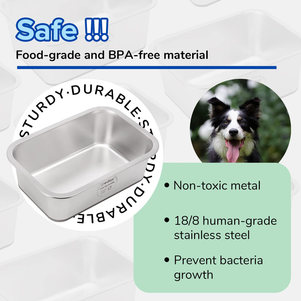 PEDAY 1-2 gallon bowl silicone bottom provides stable placement and quieter feeding