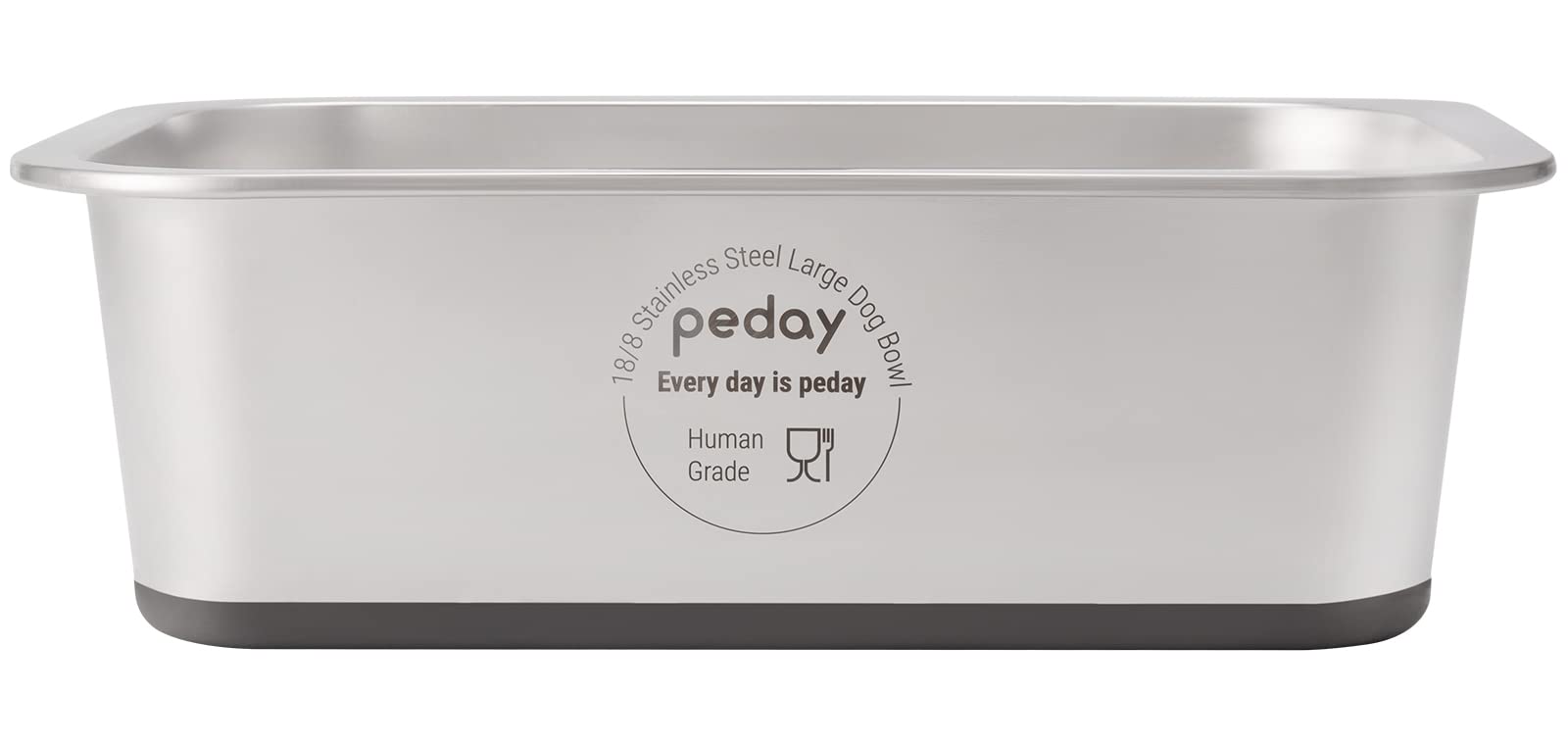 PEDAY 1.2 gallon dog water bowl top view shows large capacity for big dogs