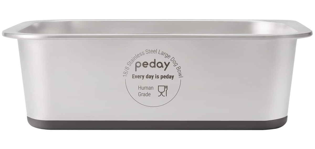 PEDAY 1.2 gallon dog water bowl top view shows large capacity for big dogs