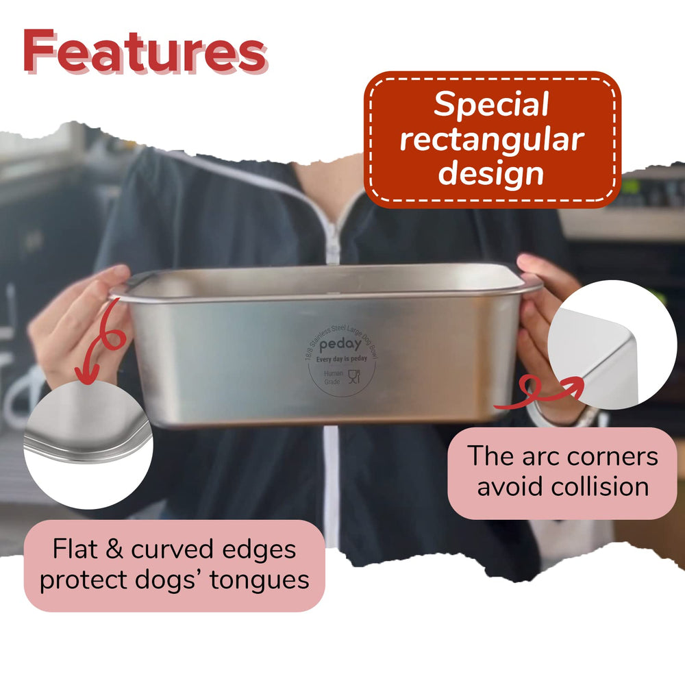 PEDAY extended edge design aids easy lifting and maneuvering around feeding areas