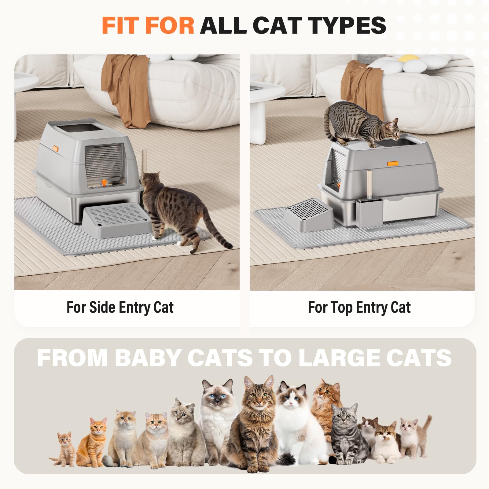PEDIBAT easy-clean stainless steel surface minimizes residue and odor buildup.