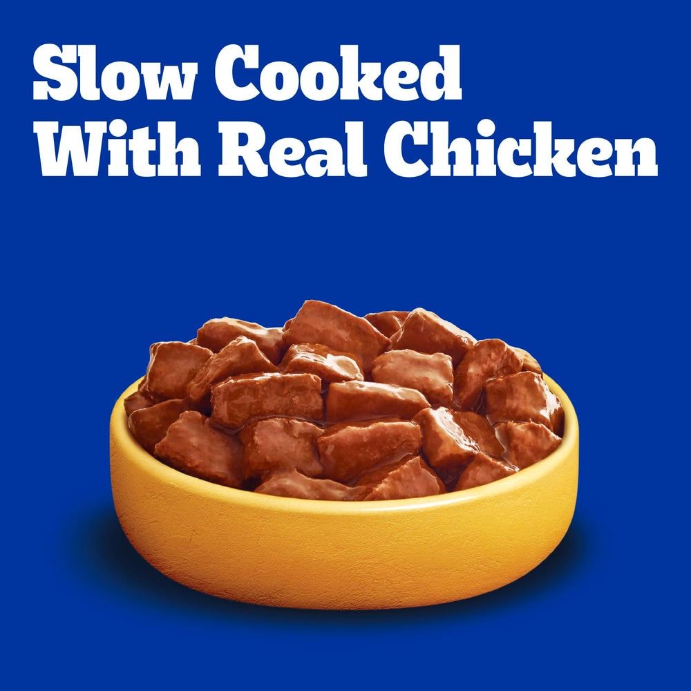 Pedigree adult dog food easy-open can shown for convenient mealtime.