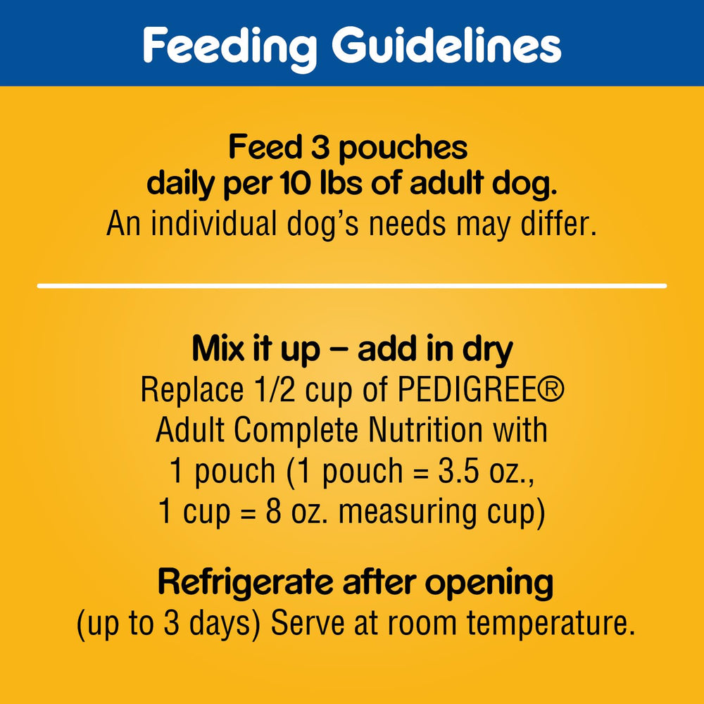 Pedigree Choice Cuts in Gravy easy-open pouch design.