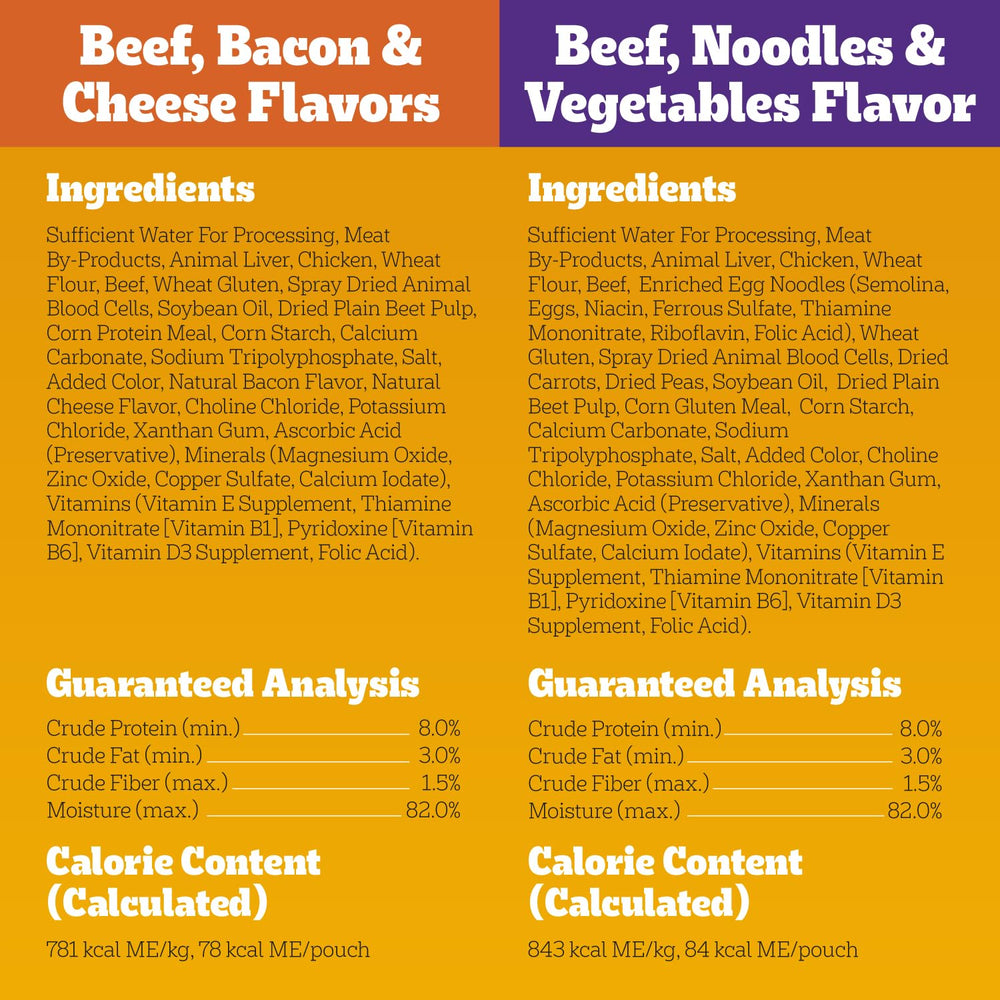 Pedigree Choice Cuts in Gravy packaging on shelf, convenient 3.5 oz pouches.