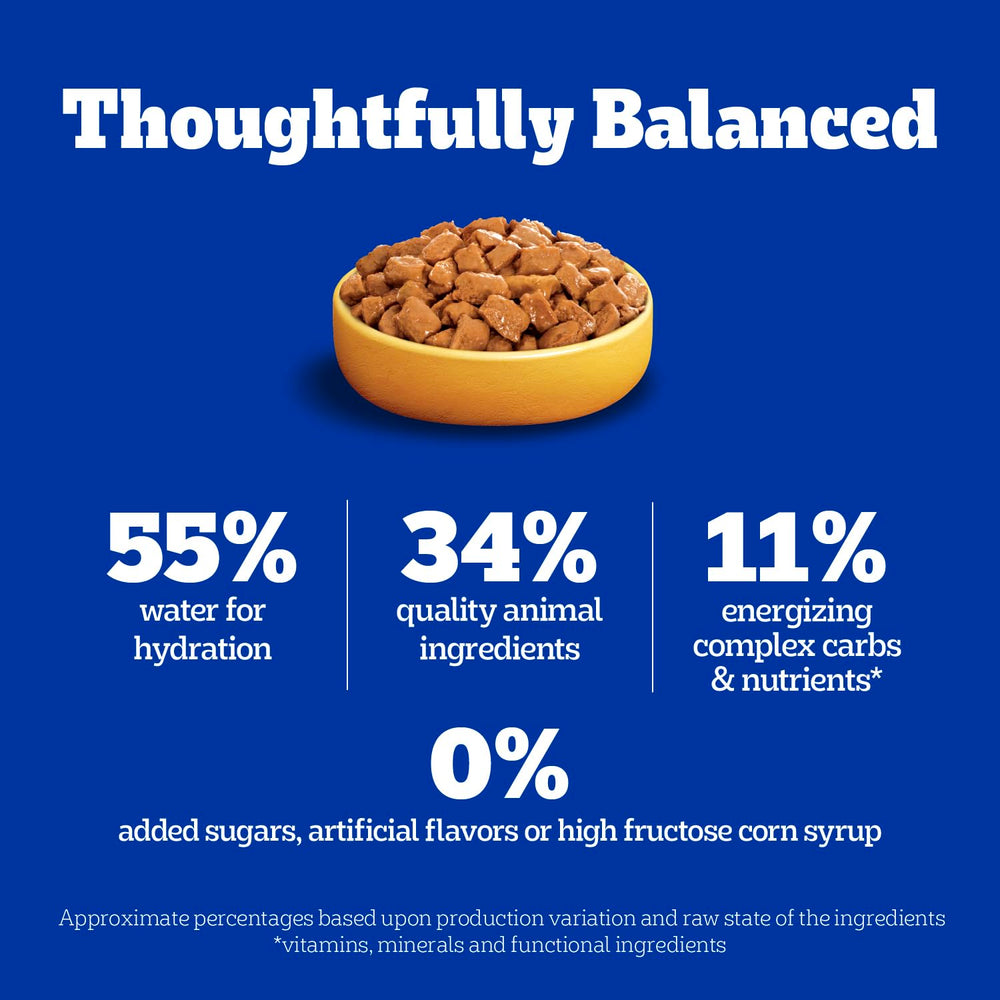 Pedigree Choice Cuts In Gravy premium ingredients may support lean muscles.