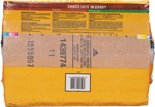 Close-up of Pedigree Choice Cuts In Gravy texture and gravy