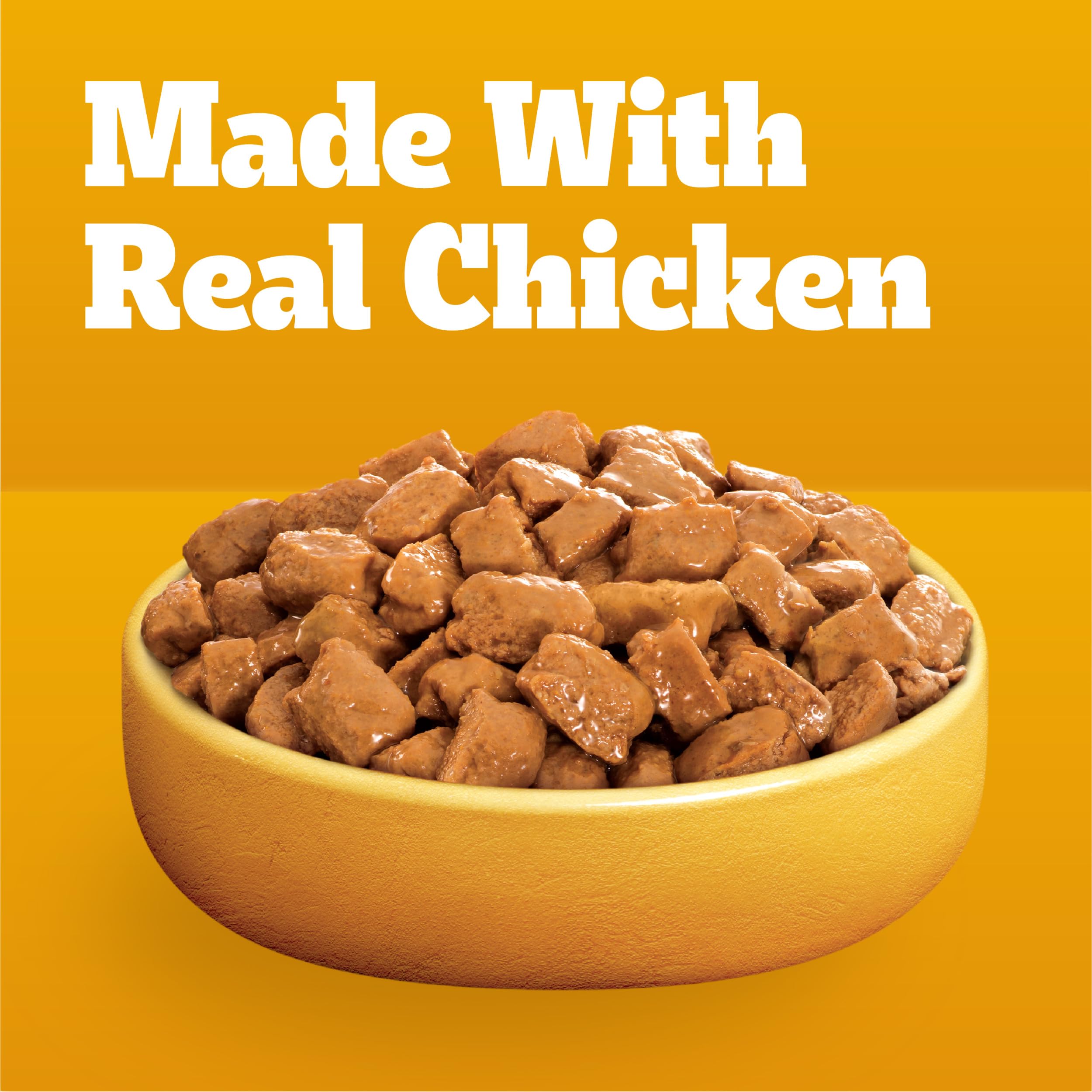 Pedigree Choice Cuts In Gravy shows soft, easy-to-chew texture for dogs.