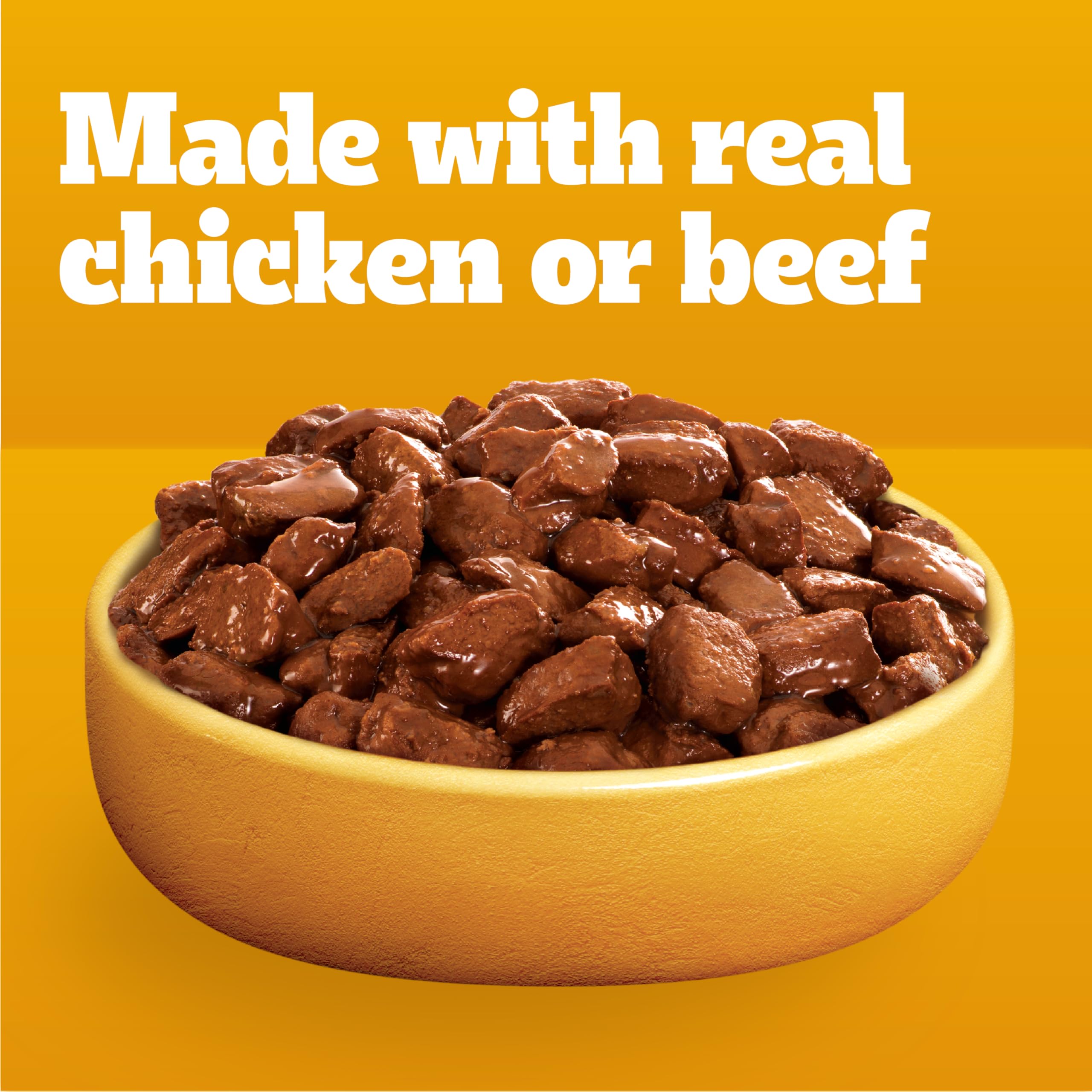 Pedigree Choice Cuts in Gravy steam-cooked texture highlights soft pieces.
