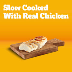 Closeup of Pedigree Chopped Ground Dinner's slow-cooked chicken aroma.