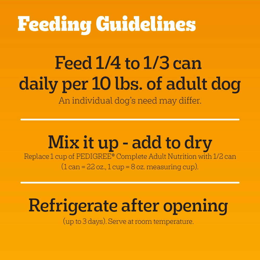 Pedigree Chopped Ground Dinner complete meal option for adult dogs.