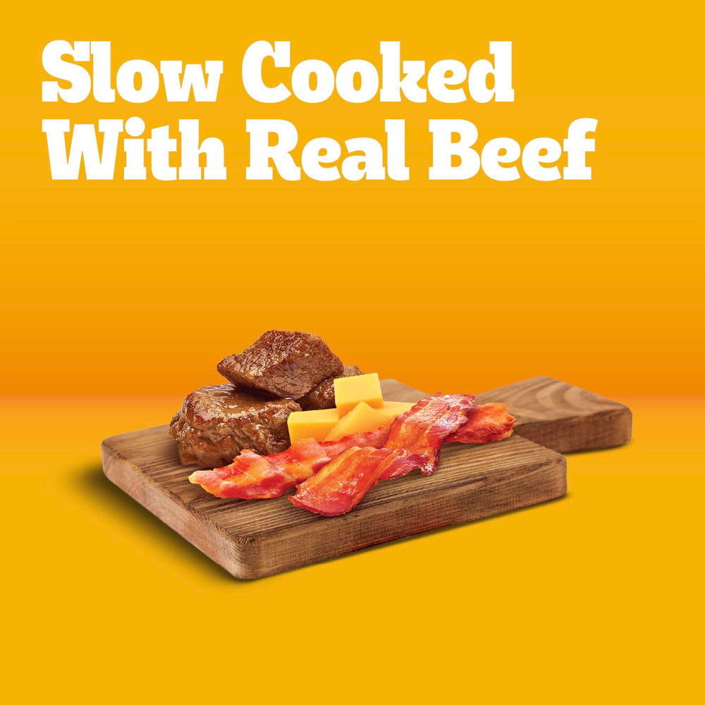 Pedigree Chopped Ground Dinner ingredients highlight protein for healthy coat.