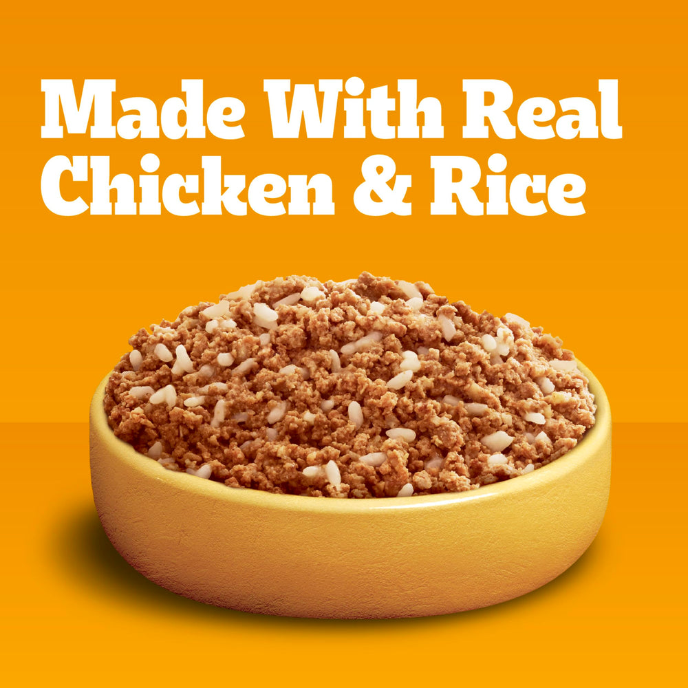 Pedigree Chopped Ground Dinner served in a bowl suitable for adult dogs.