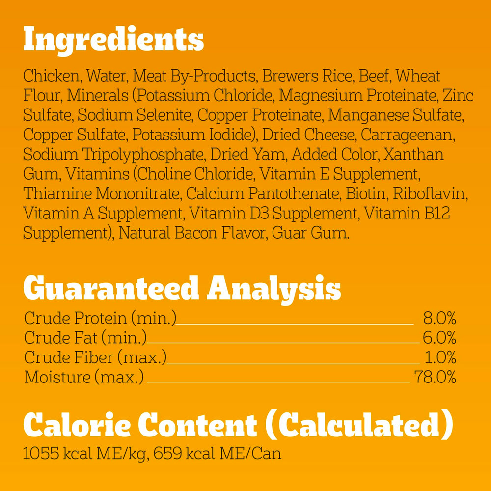 Pedigree Chopped Ground Dinner served during mealtime supports hydration during meals.