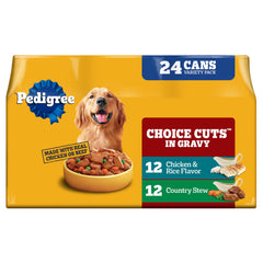 Pedigree Country Stew front can; rich gravy for a satisfying daily meal