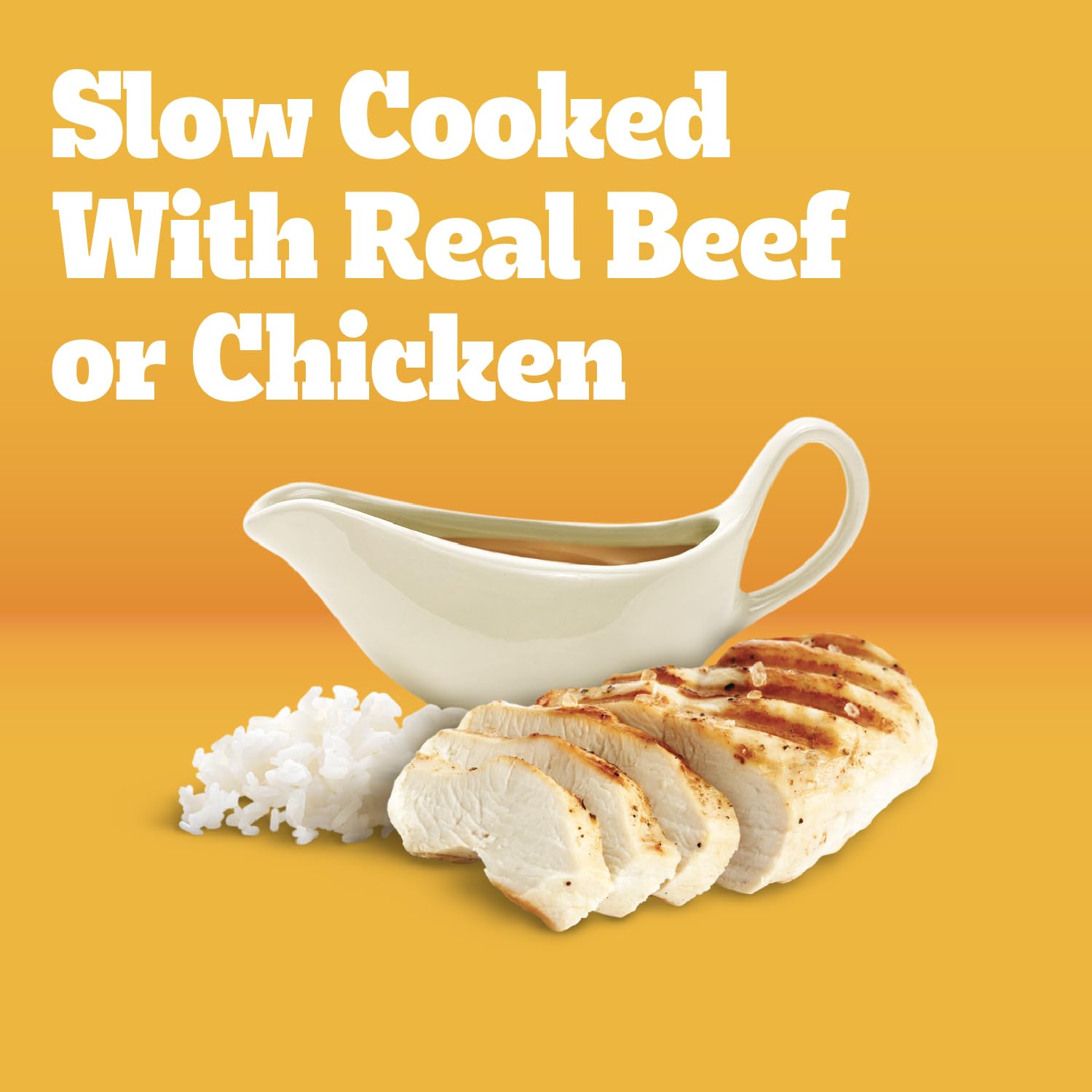 Pedigree Country Stew with dry food topper adding flavor to kibble
