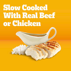 Pedigree Country Stew with dry food topper adding flavor to kibble