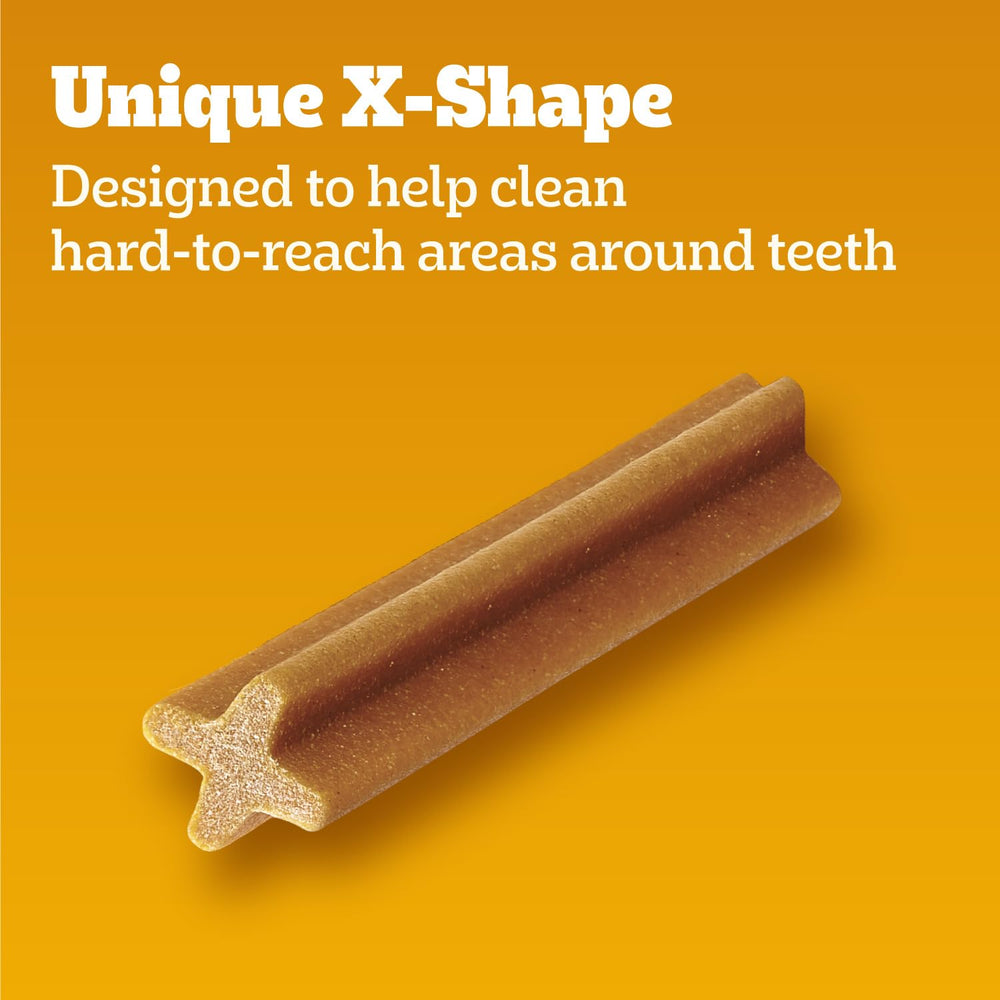Closeup of Pedigree Dentastix texture designed to reach hard spots