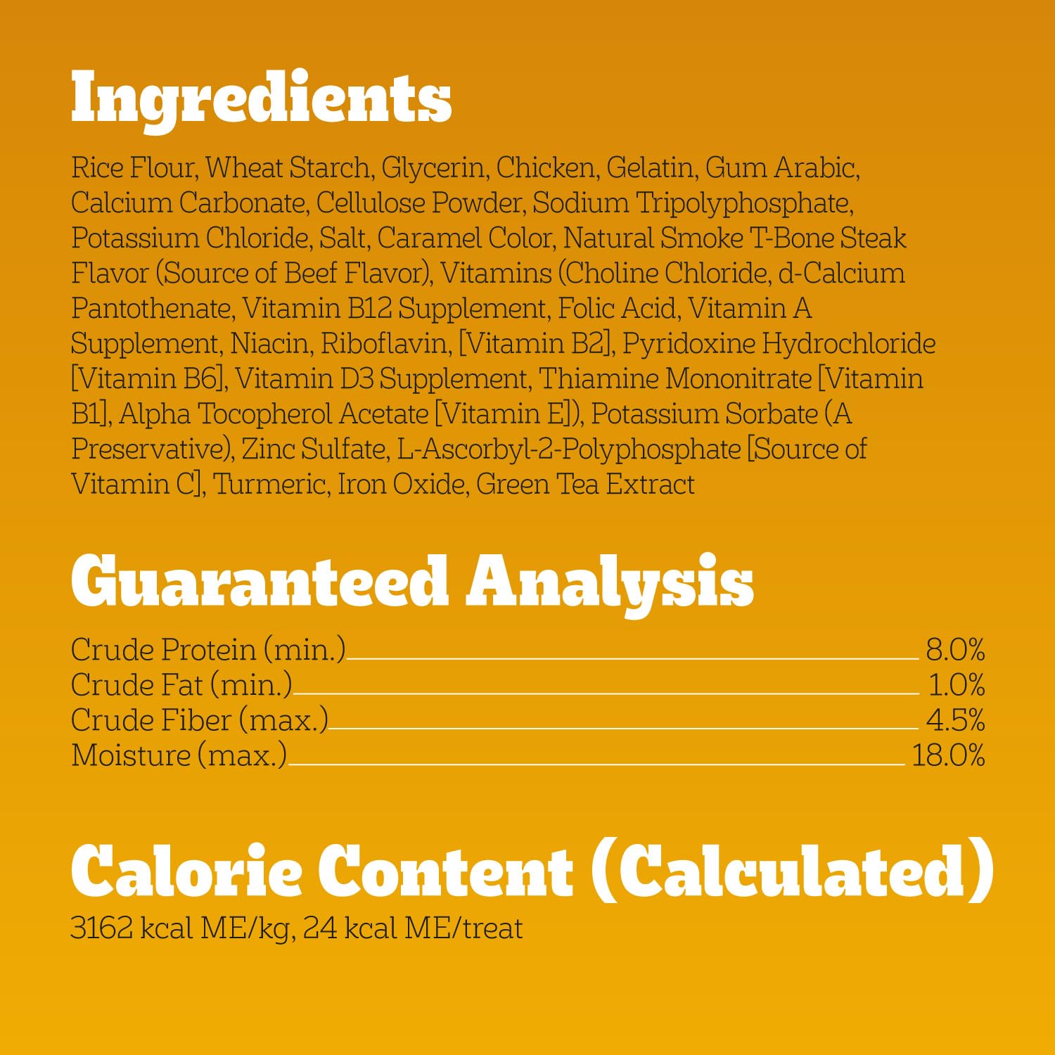 Pedigree Dentastix no added sugar or fillers.