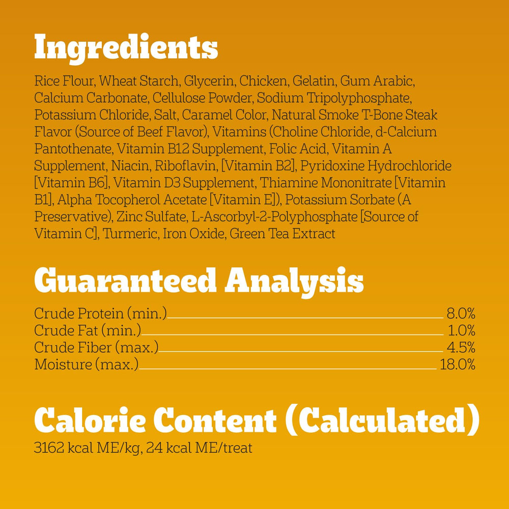 Pedigree Dentastix no added sugar or fillers.