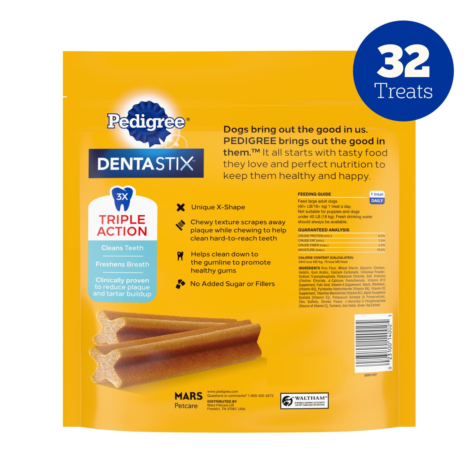 Pedigree Dentastix large dog chewy texture cleaning hard-to-reach areas