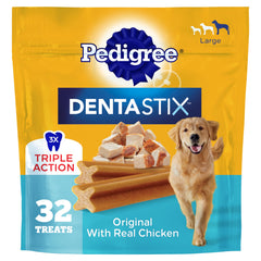 Pedigree Dentastix large dog X-shape chew for plaque removal