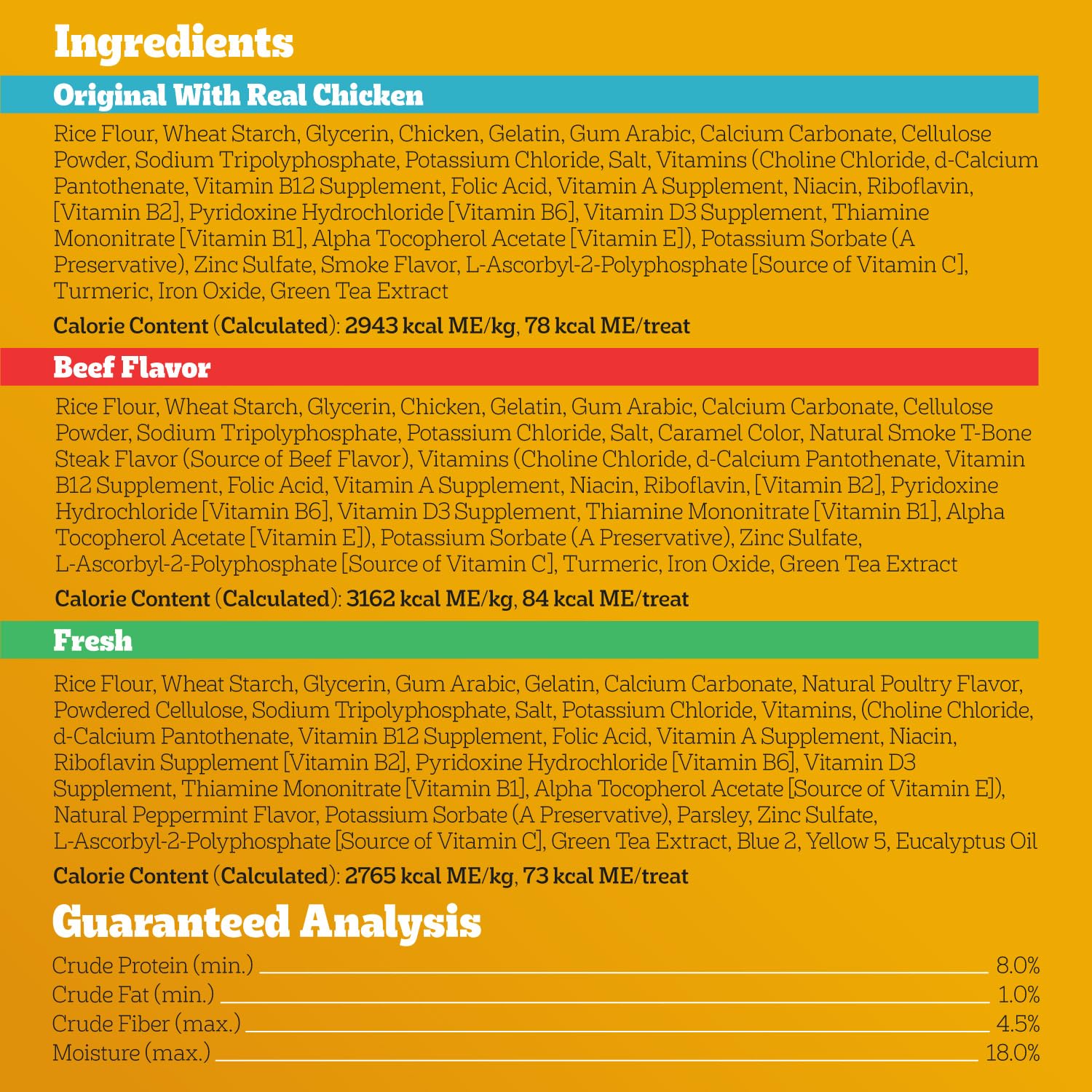 Pedigree Dentastix X-shape design shown during chewing.