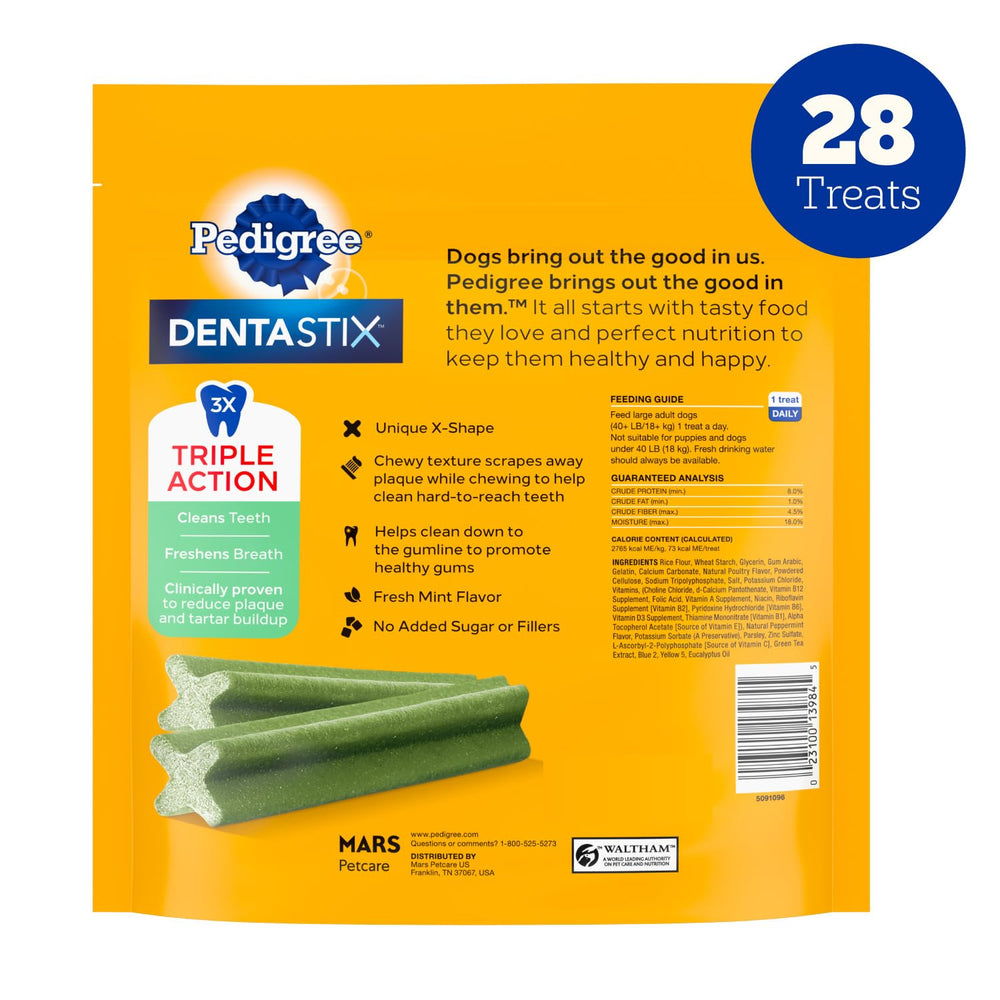 Pedigree Dentastix packaging may vary between shipments.