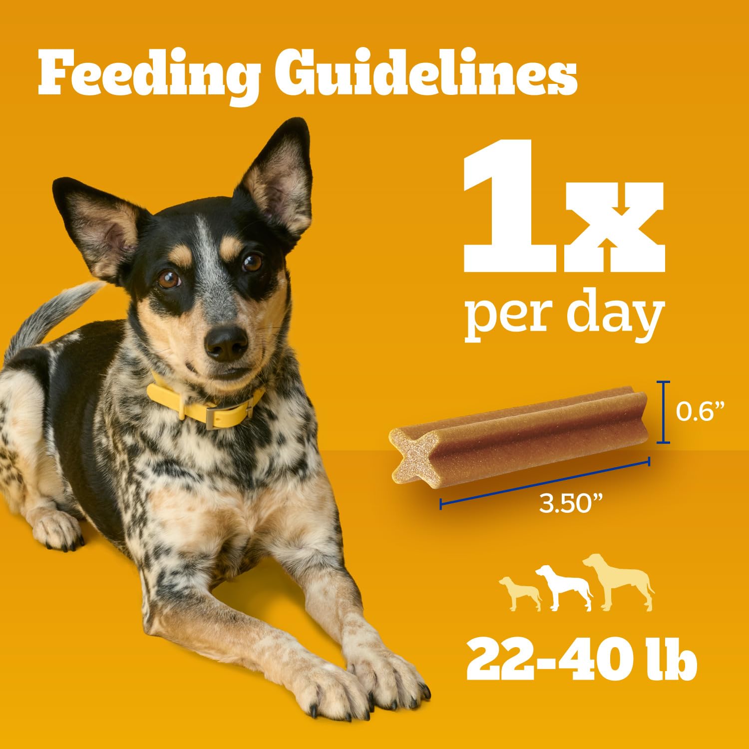 Pedigree Dentastix small-dog use for dogs 22-40 lbs.