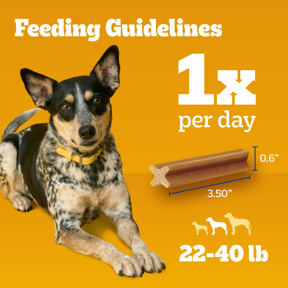 Pedigree Dentastix small-dog use for dogs 22-40 lbs.