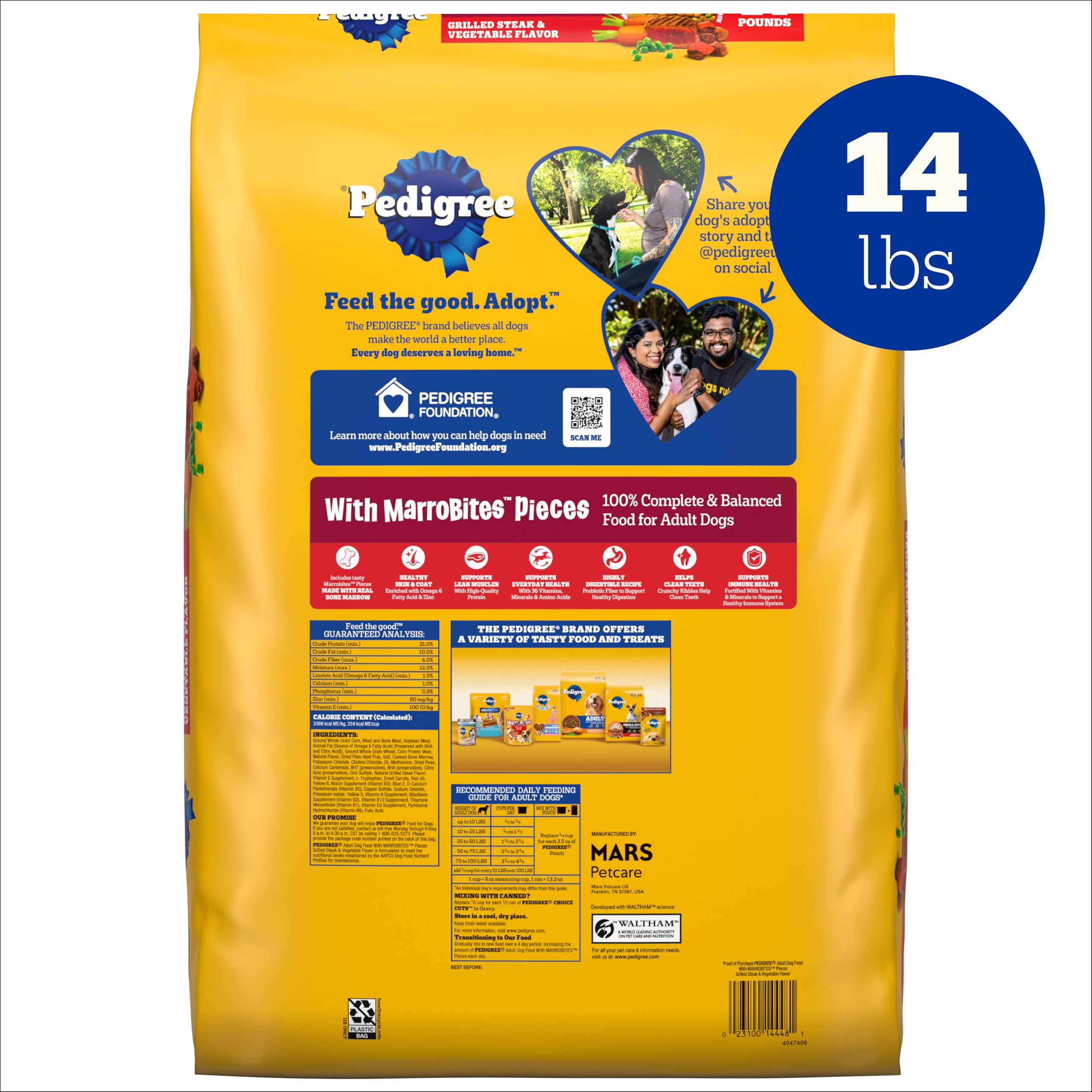 Pedigree kibble with prebiotic fiber supports healthy digestion