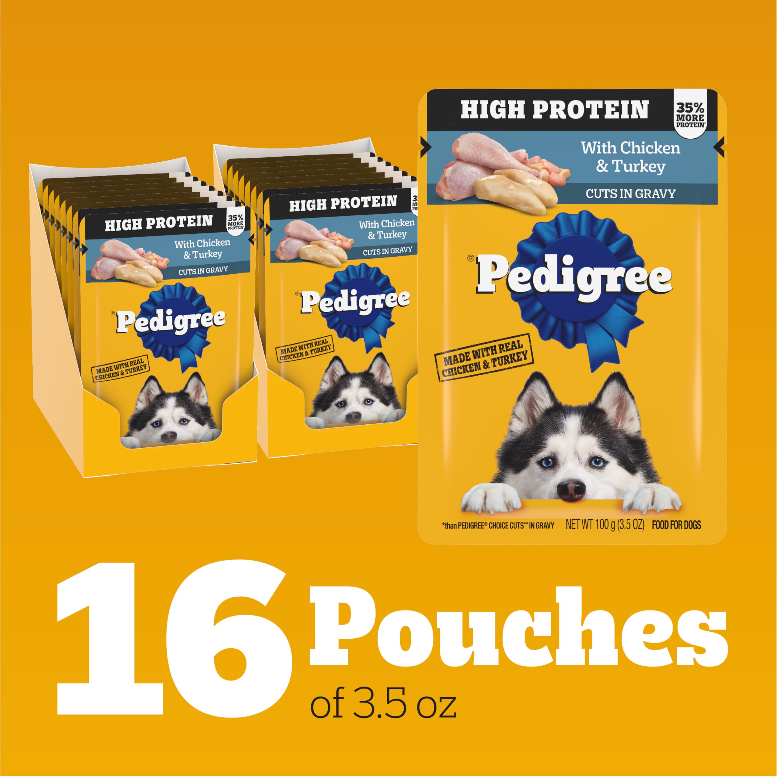 Pedigree High Protein adult dog meal in a bowl