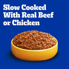 Pedigree High Protein wet dog food adult serving image showing balanced nutrition.
