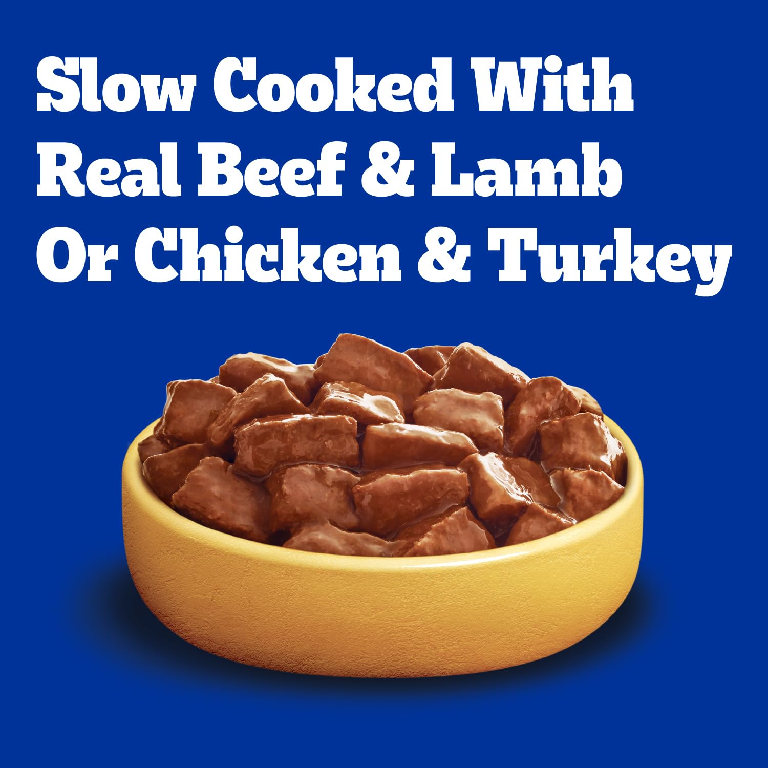 Pedigree High Protein wet dog food served in a bowl for easy mealtime.