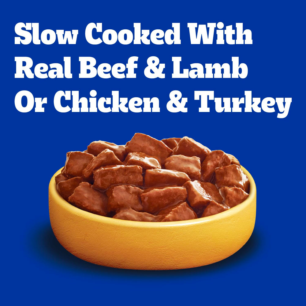 Pedigree High Protein wet dog food served in a bowl for easy mealtime.