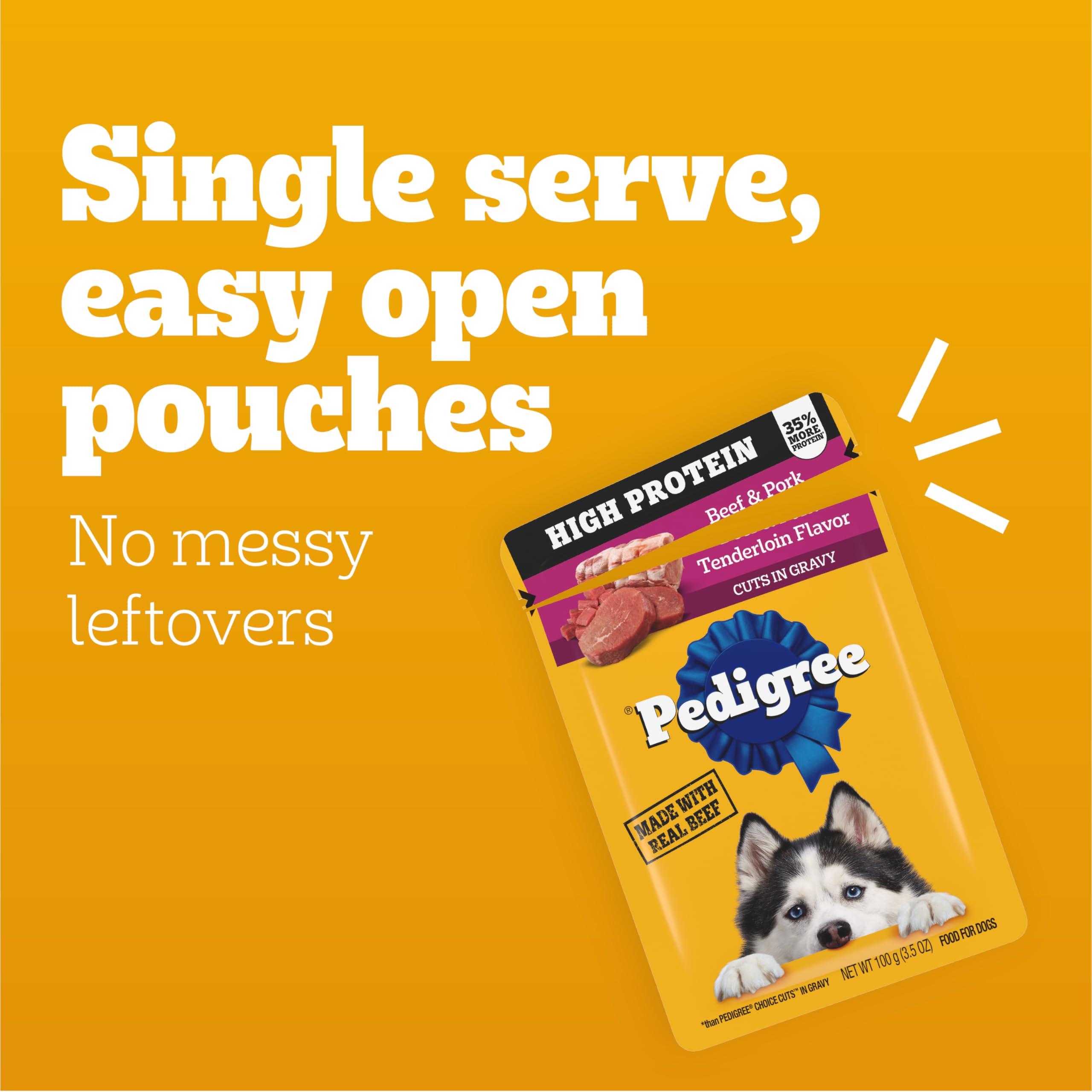 Pedigree High Protein topper with kibble, versatile feeding idea
