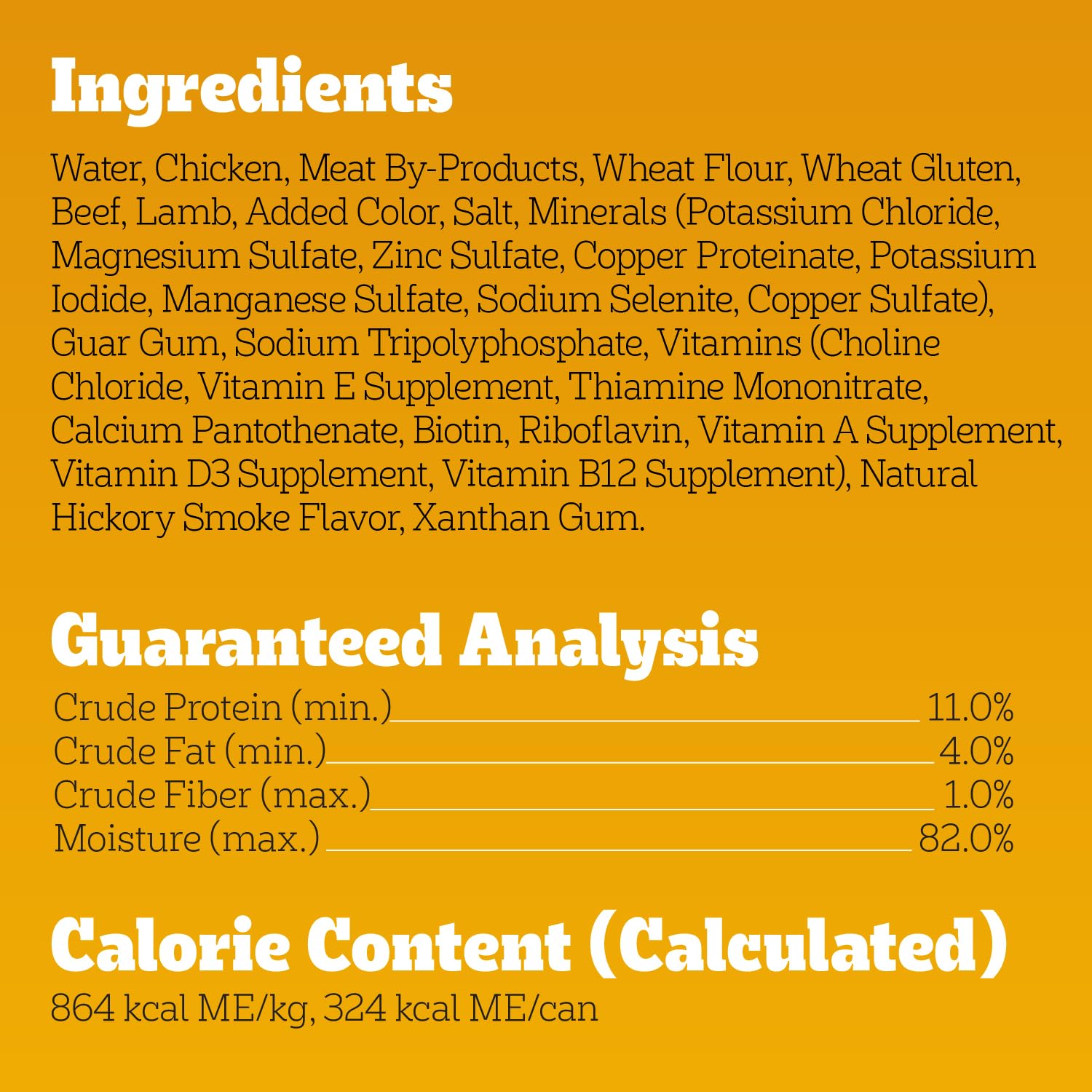 Pedigree made in USA label on canned dog food