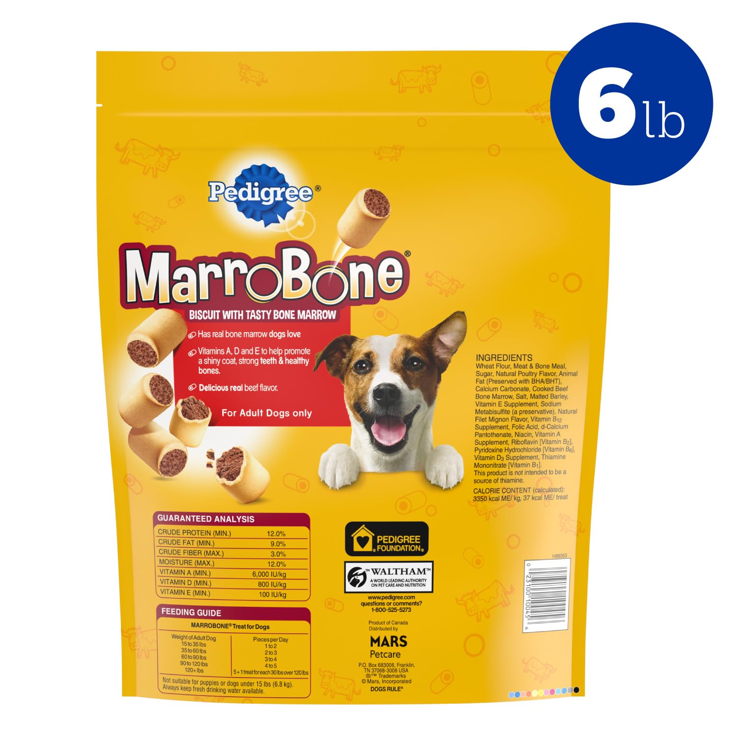Pedigree MarroBone suitable for dogs 5–25 lbs during daily routines.