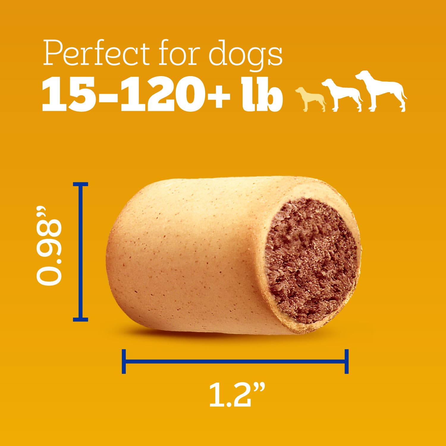 Pedigree MarroBone resealable 6 lb bag keeps treats fresh.