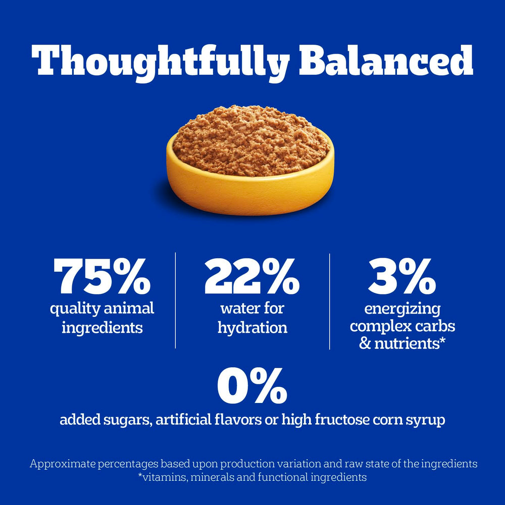 Steam-cooked real protein in Pedigree Chopped Ground Dinner.