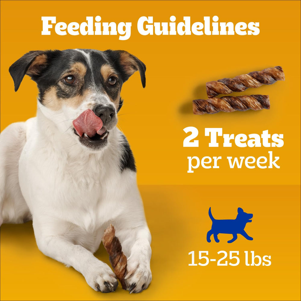 Long lasting Pedigree Twisty Chews ideal for extended chew time