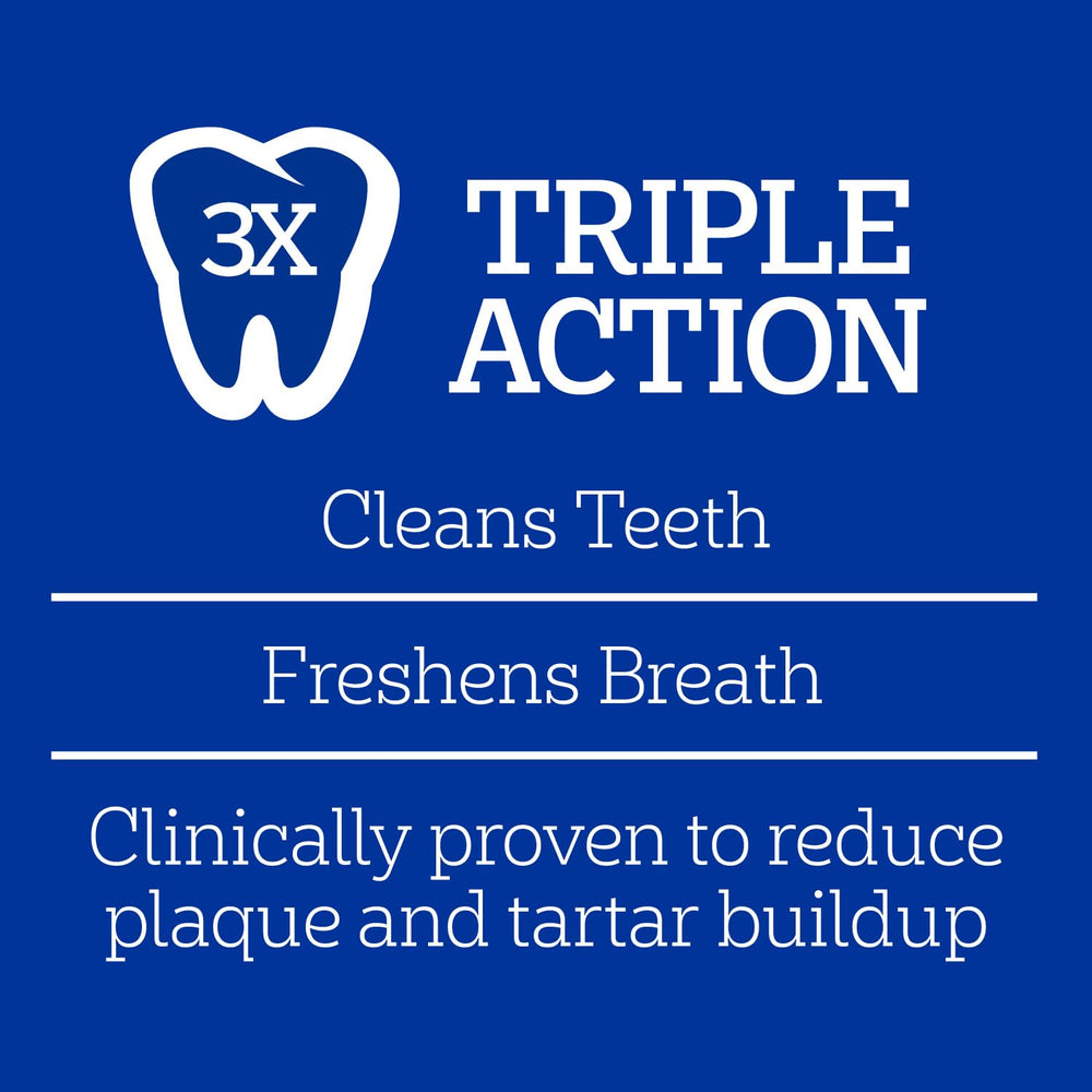 Close-up of Dentastix chew showing X-shape texture for plaque removal