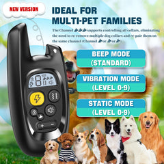 Pedono 3 training modes image highlights beep, vibration, and safe shock options