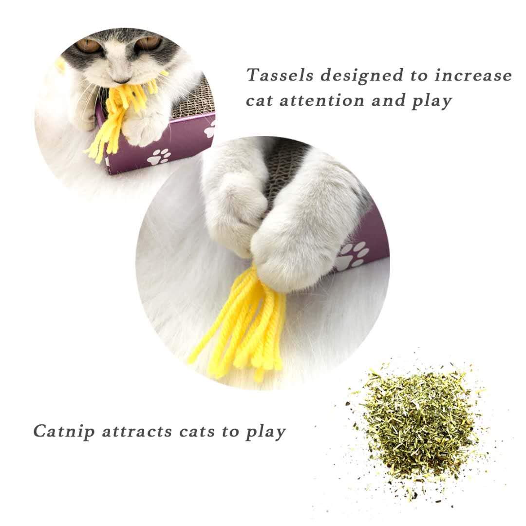 PEEKAB cat-scratcher-wide-catnip-pack included to attract cats during play.