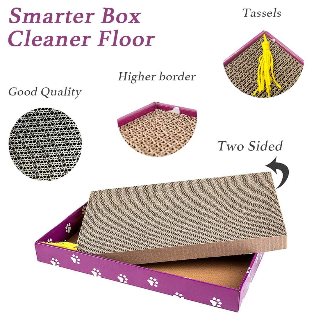 PEEKAB cat-scratcher-wide-reversible-surface shows two textures for scratching variety.