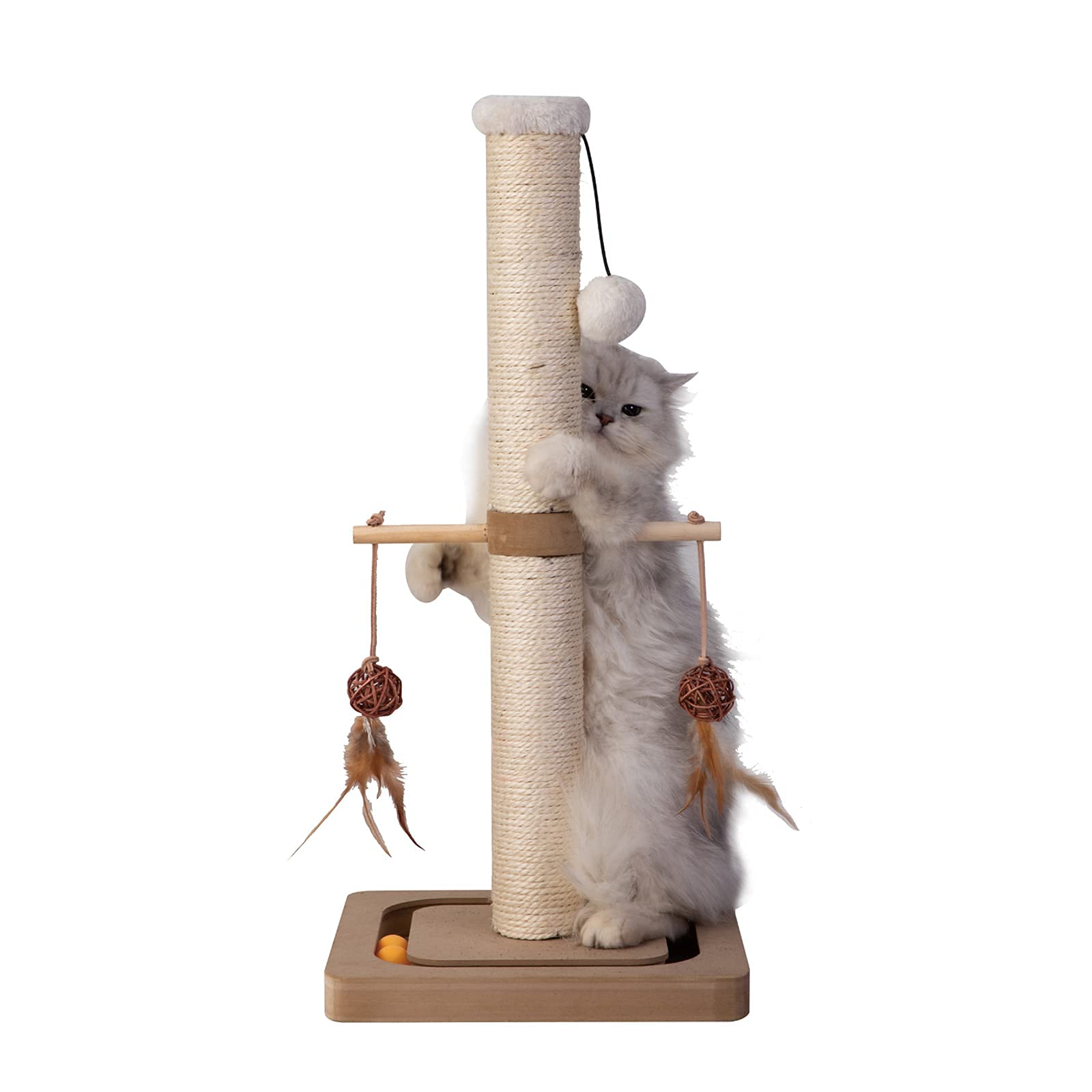 PEEKAB Cat Scratching Post indoor-friendly 25in height fits home decor.