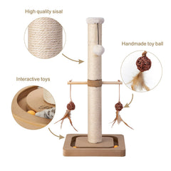 PEEKAB Cat Scratching Post interactive bottom toys encourage play instead of furniture.