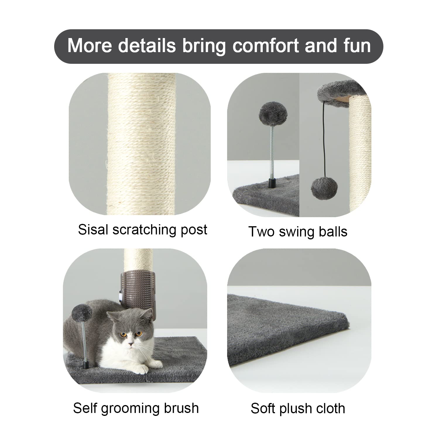 PEEKAB vertical post with hanging ball for interactive play