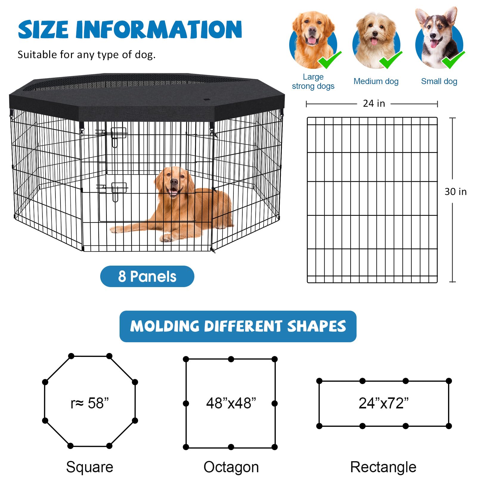 Peekaboo dog pen bottom pad offers soft comfort for pets