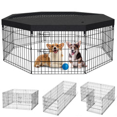 Peekaboo dog pen 8-panel foldable setup for quick, secure indoor or outdoor play.