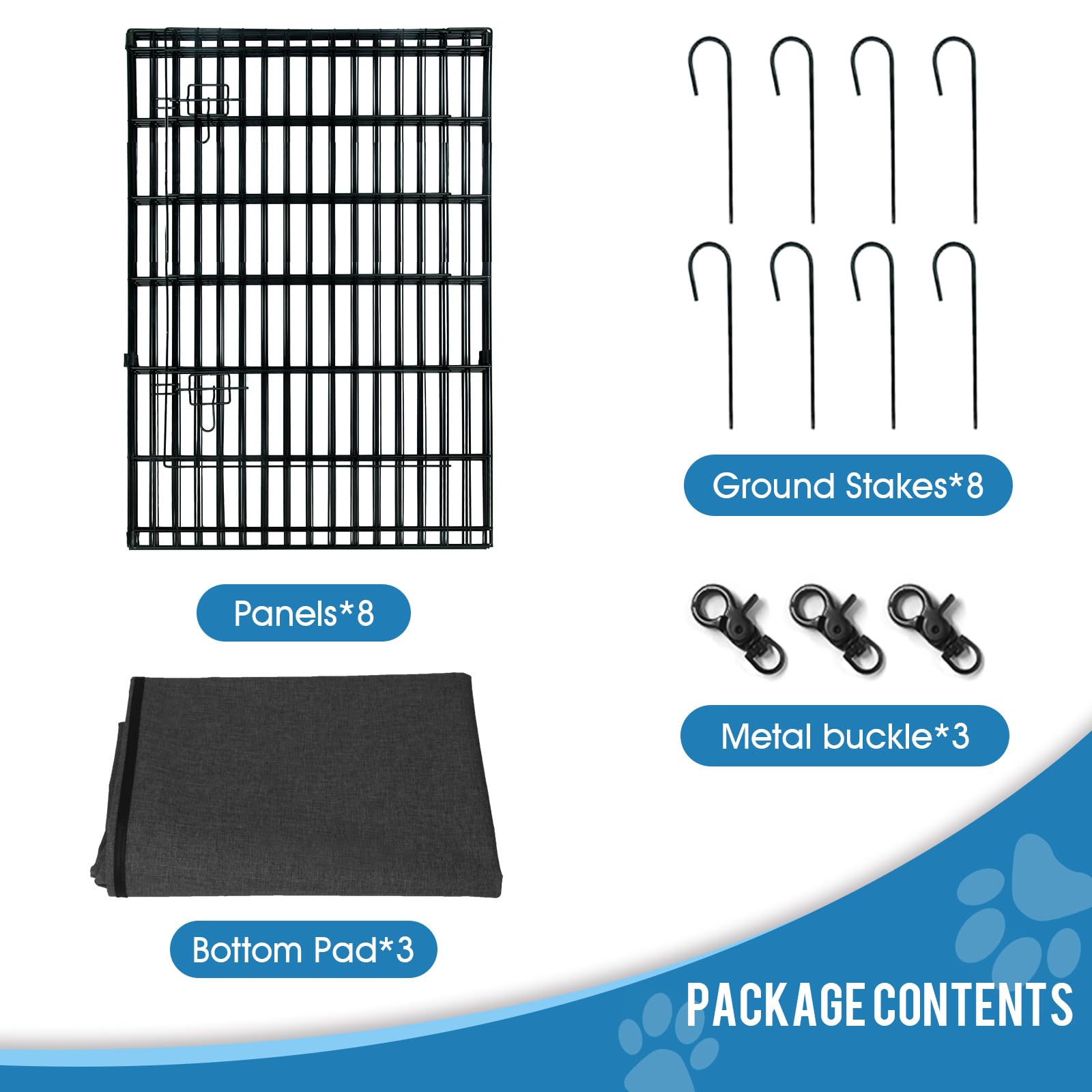 Peekaboo dog pen folds flat for compact storage and transport.
